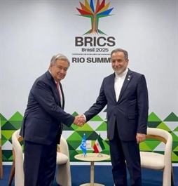 I.R. Iran, Ministry of Foreign Affairs- Iranian FM meets with UN chief on sidelines of BRICS summit I Brazil