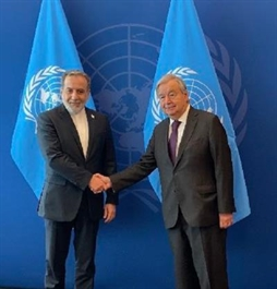 I.R. Iran, Ministry of Foreign Affairs- Iran FM meets UN chief warns of threats to peace from ongoing aggression