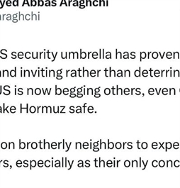 I.R. Iran, Ministry of Foreign Affairs- Araghchi: Iran calls on brotherly neighbors to expel foreign aggressors